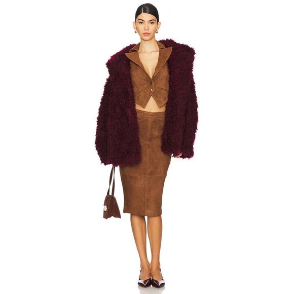 Retrofete Josephine Suede Vest in Cinnamon Large New Womens Sleeveless Top - Picture 15 of 16